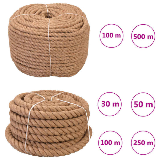 vidaXL Rope Jute Hemp Rope for Crafts Gardening Hammock Decorating 100% Jute